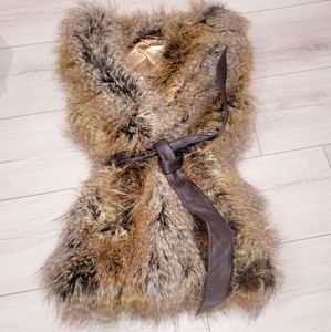 Designer faux fur vest size small
